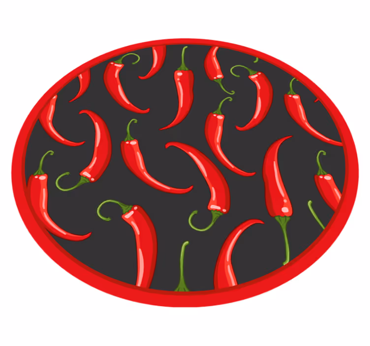 Vinyl Teppich nordisch scharfe rote paprika - TenStickers