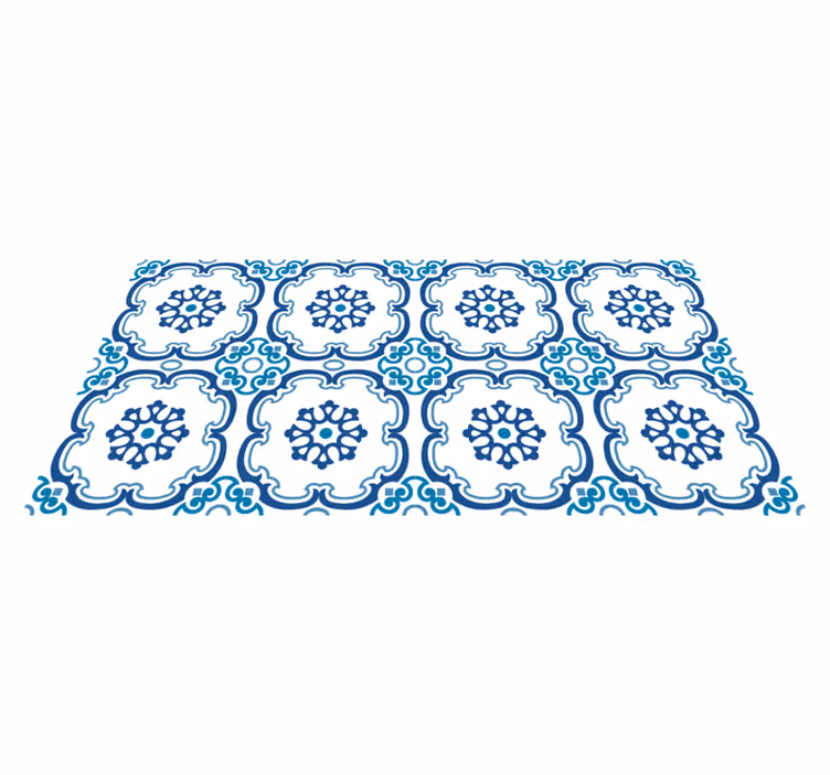 Vinyl Teppich Marmor elegante florale motive - TenStickers