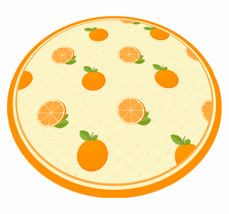 Vinyl Teppich Küche zitrusfruchtillustration - TenStickers