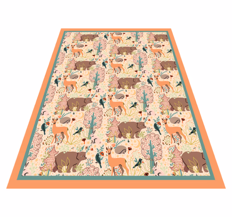 Vinyl Teppich Tiere waldtier-design - TenStickers