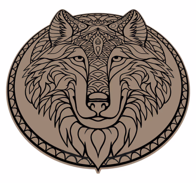 Vinyl Teppich Tiere braunes wolfsdesign - TenStickers