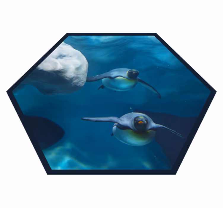 Vinyl Teppich Tiere pinguin-schwimmszene - TenStickers