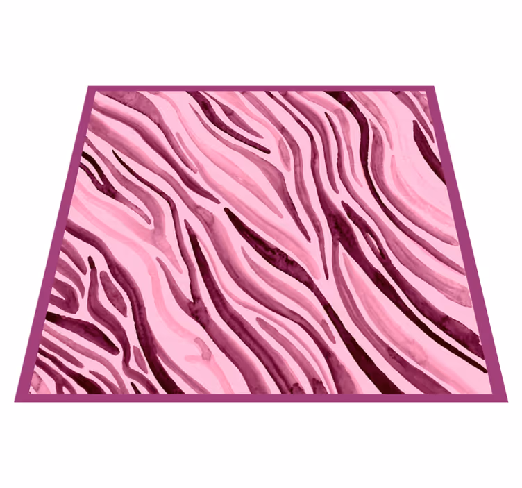 Vinyl teppich tiermuster in pinken zebramustern - TenStickers