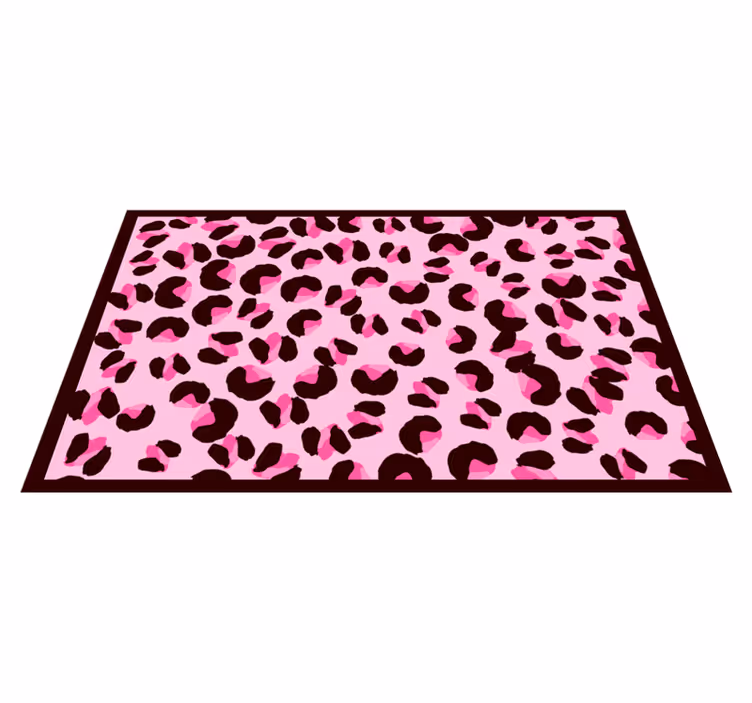 Vinyl teppich tiermuster pinkes leopardenmuster - TenStickers