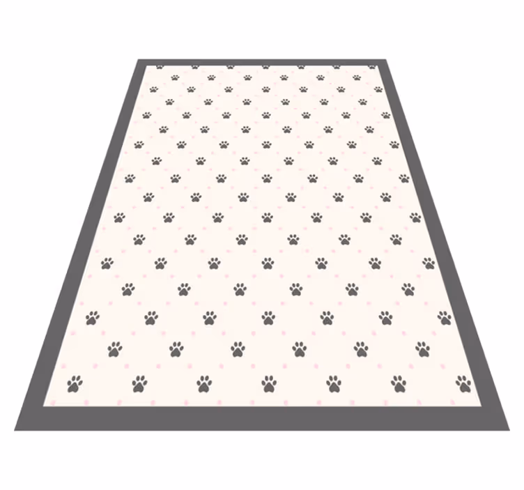 Vinyl teppich tiermuster pfotenabdruck muster - TenStickers