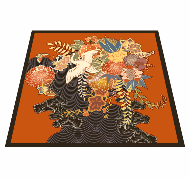 Vinyl Teppich Blumen aufwendiges botanisches element - TenStickers