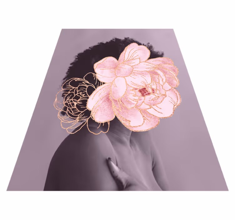 Vinyl Teppich Wohnzimmer anmutige botanische silhouette - TenStickers