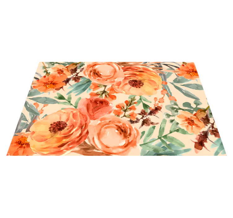 Vinyl Teppich Blumen lebendige schaufensternatur - TenStickers