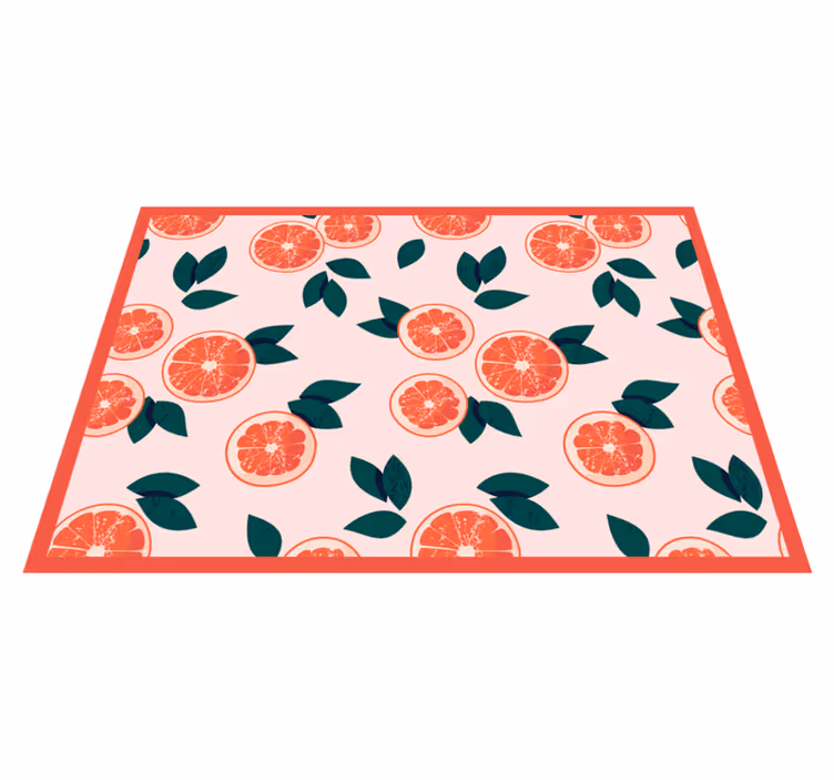 Vinyl Teppich Blumen rosa zitrusblüten - TenStickers