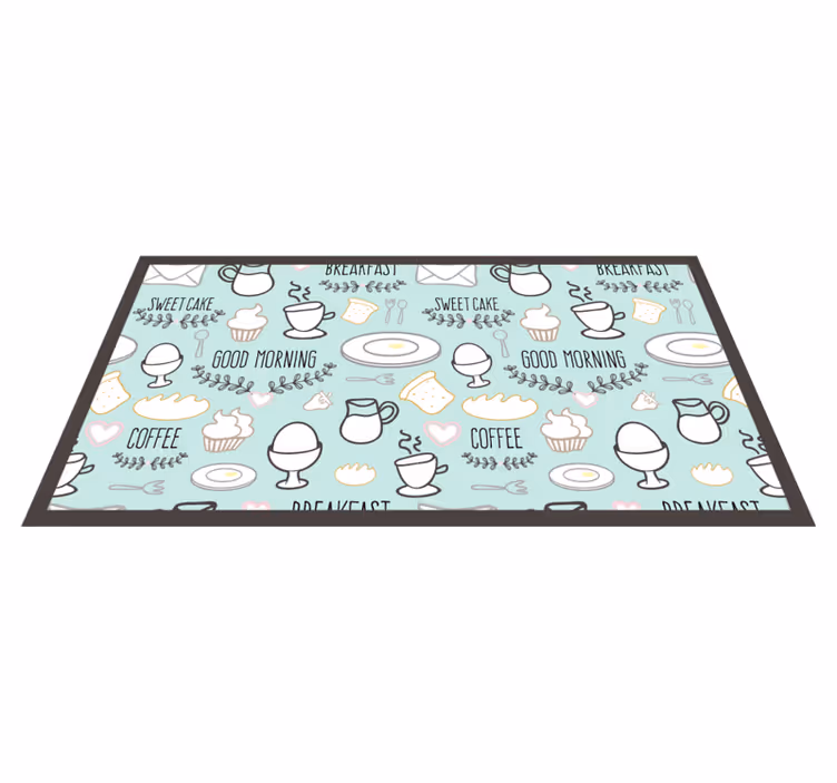 Vinyl Teppich Küche frühstücks-essentials - TenStickers