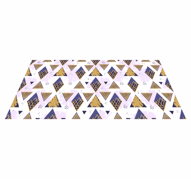 Vinyl Teppich geometrisch dreieckiges marmormotiv - TenStickers