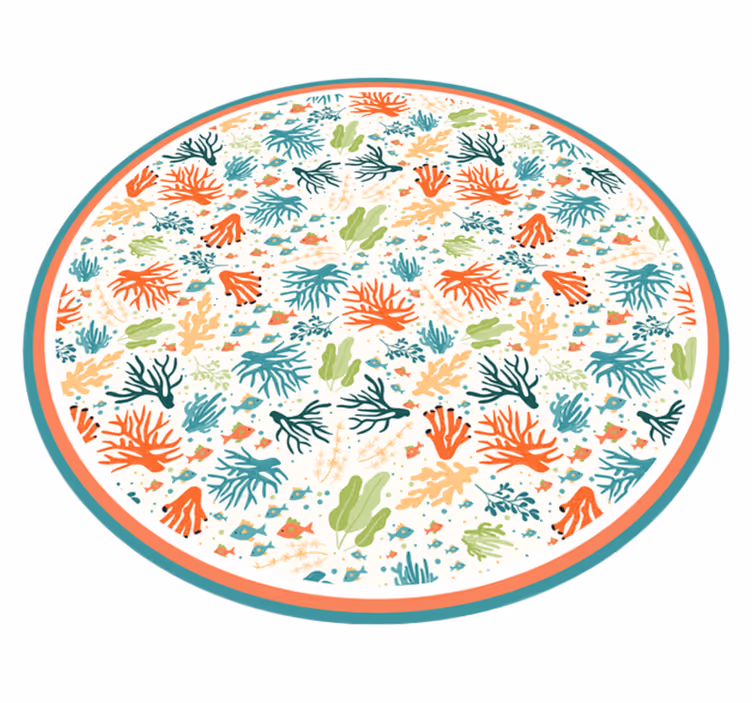 Vinyl Teppich Badezimmer korallenriff-inspiration - TenStickers