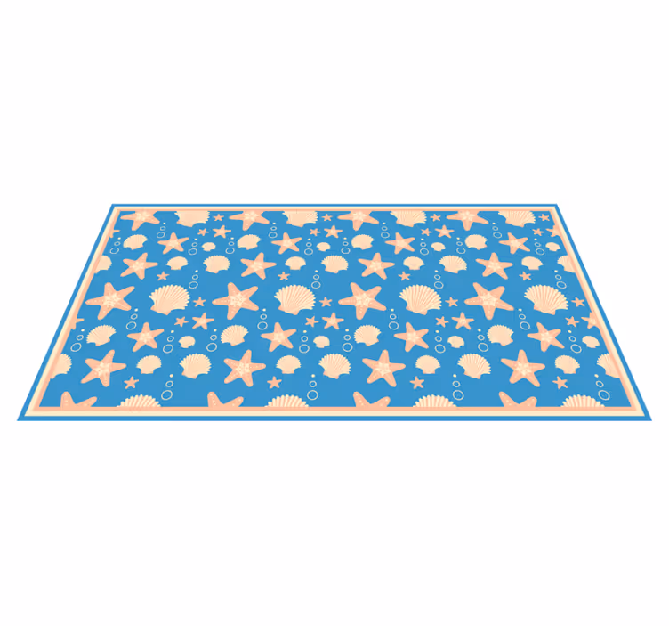 Vinyl Teppich Badezimmer komposition mit meeresmotiven - TenStickers