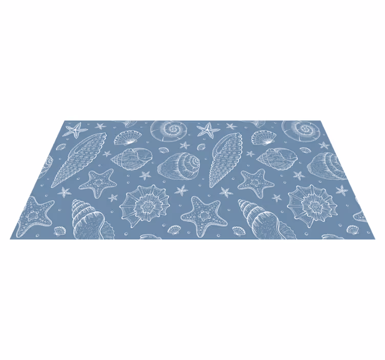 Vinyl Teppich Badezimmer muschelmuster - TenStickers