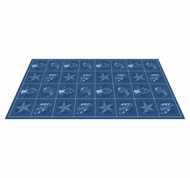 Vinyl Teppich Badezimmer meereslebewesen-design - TenStickers
