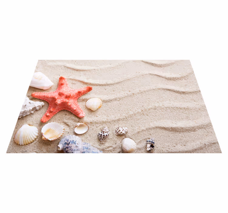 Vinyl Teppich Badezimmer strand-inspirierte szene - TenStickers