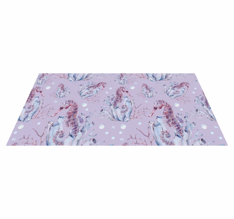 Vinylteppich Tiere Aquarell seepferdchen - TenStickers