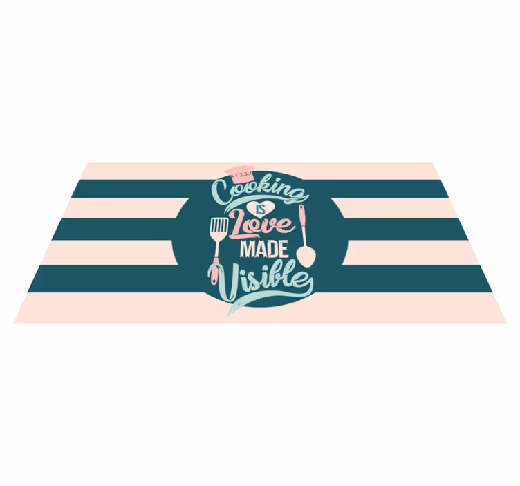 Vinyl Teppich Küche kochen ist sichtbare liebe - TenStickers