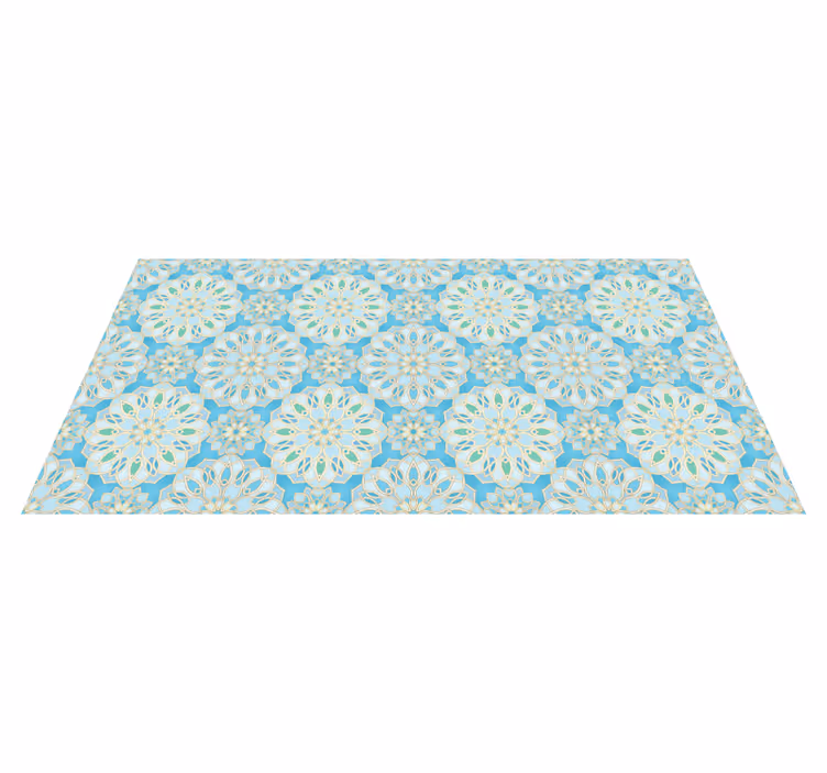 Vinyl Teppich Mandala blaue komplizierte elemente - TenStickers