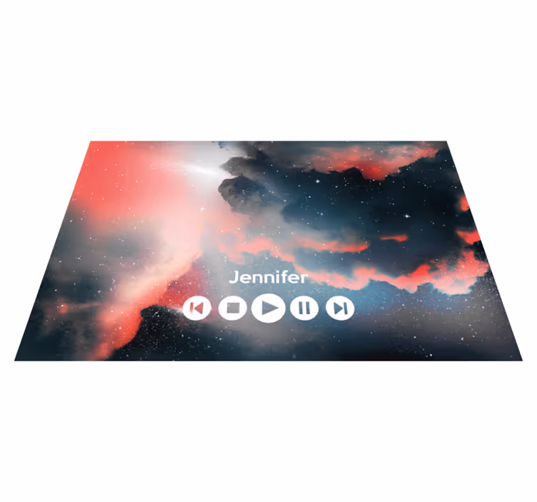 Vinyl teppich jugendzimmer weltraummusik individuell - TenStickers