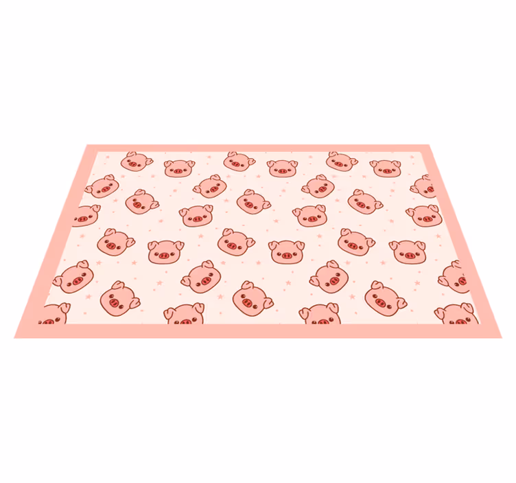 Vinyl Teppich Kinderzimmer süße schweinemuster - TenStickers
