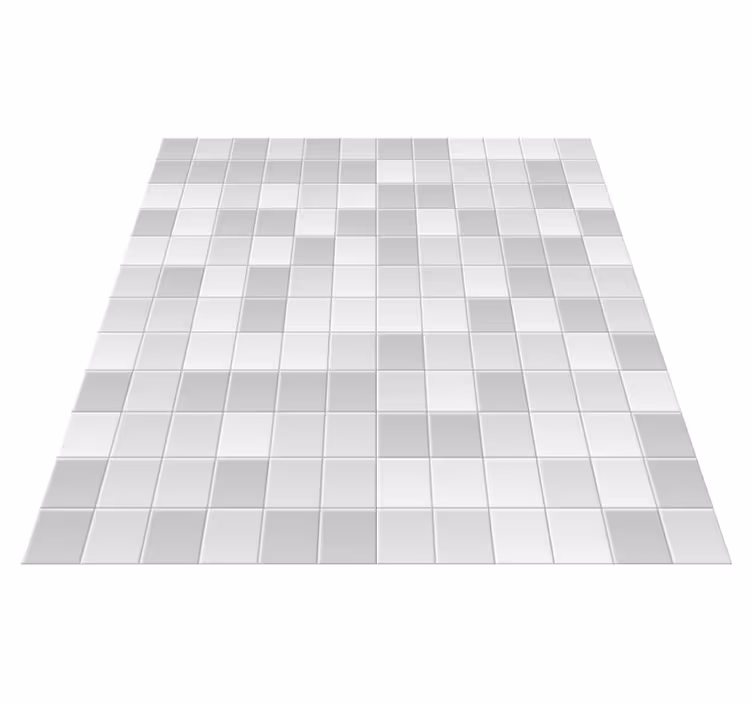 Vinyl Teppich Badezimmer glattes graues mosaik - TenStickers