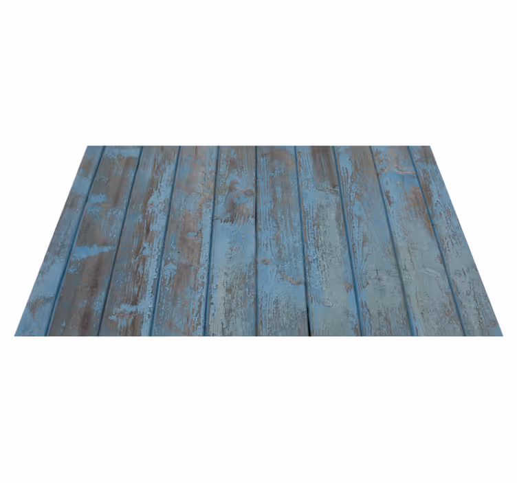 Vinylteppich Holzoptik blaue alte bretter - TenStickers