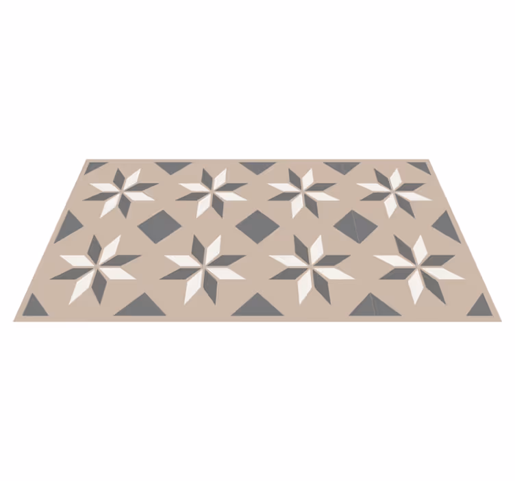 Vinyl Teppich beige sternmuster - TenStickers
