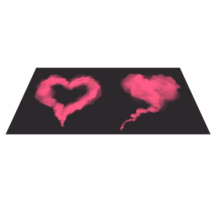 Vinyl Teppich Schlafzimmer rosa herz dunst - TenStickers