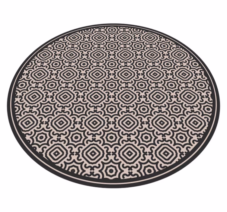 Vinyl Teppich Küche Sofi beige schwarze fliesen - TenStickers