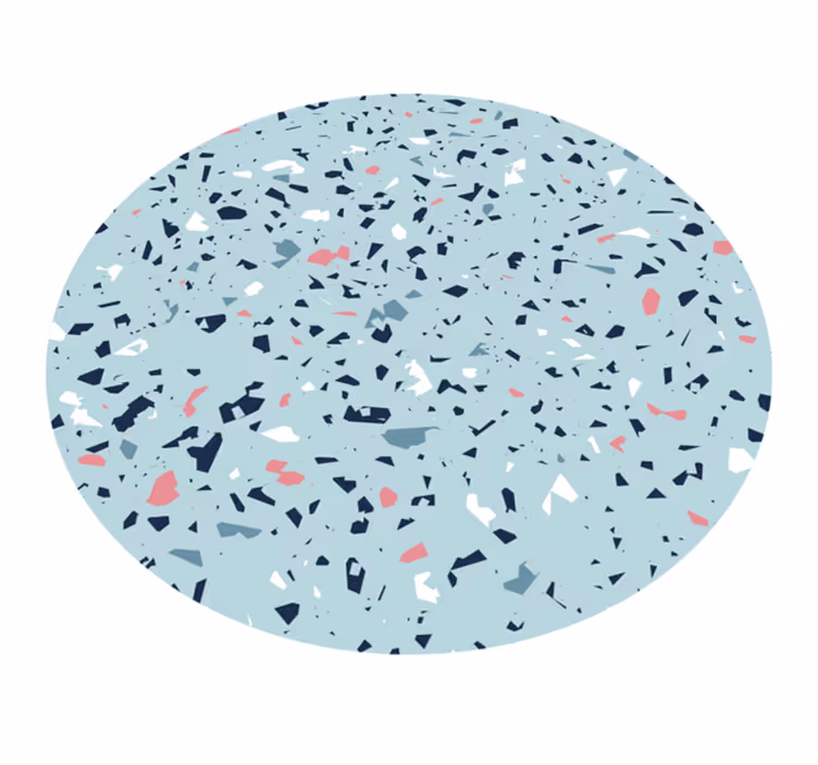 Vinyl Teppich Küche blauer terrazzo-stil - TenStickers