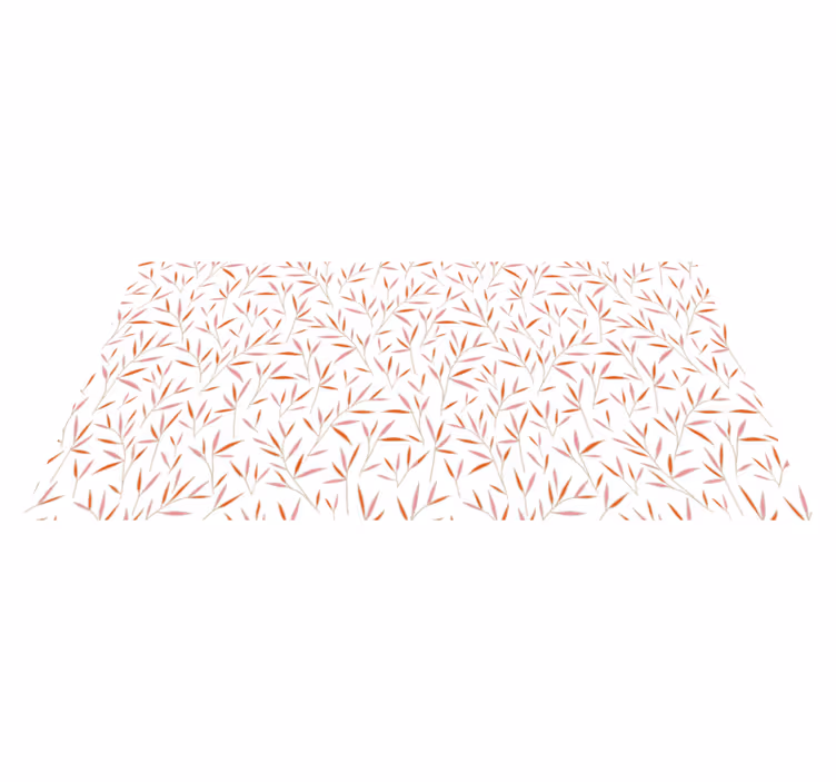 Vinyl Teppich Blumen zartes blattmuster - TenStickers