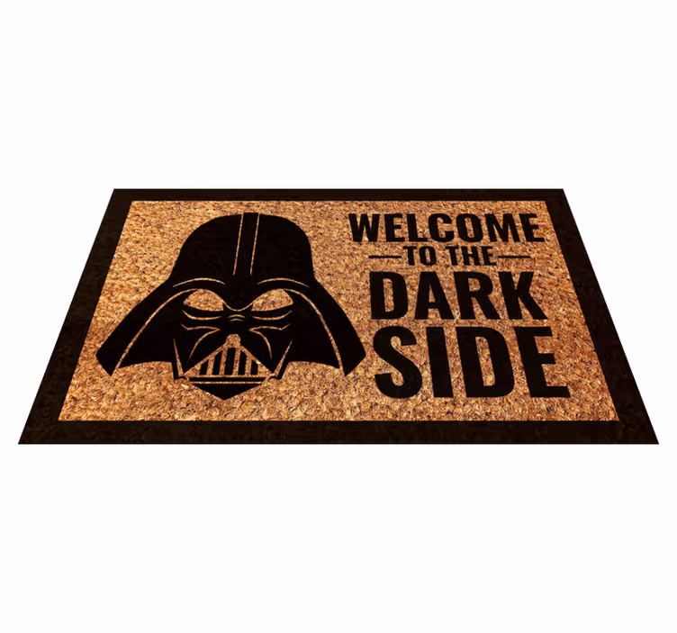 Vinyl Teppich Text willkommen dunkle seite - TenStickers