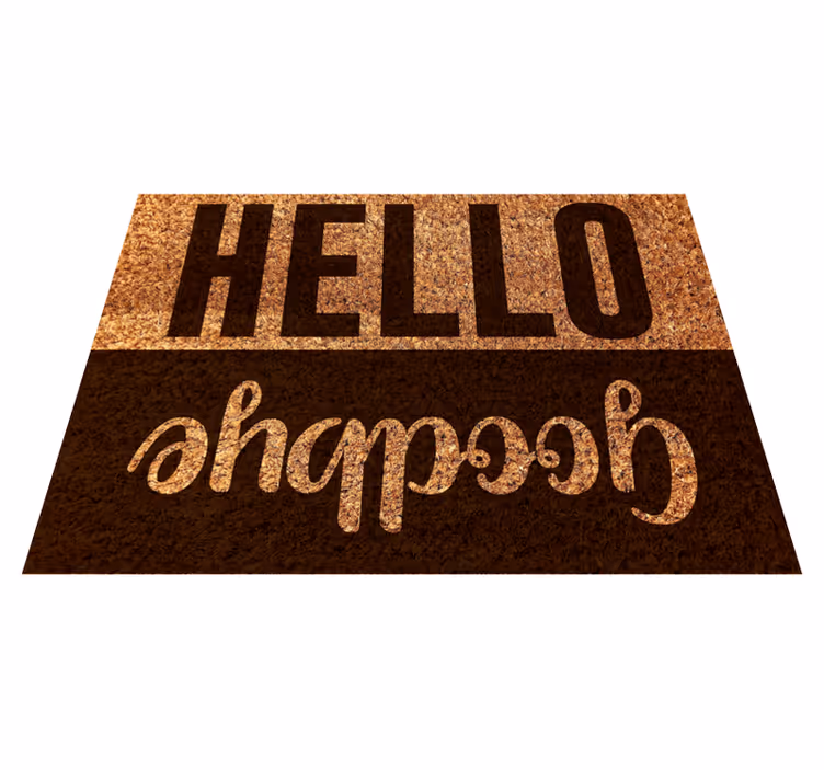 Vinyl Teppich Eingang hallo auf wiedersehen strukturiert - TenStickers