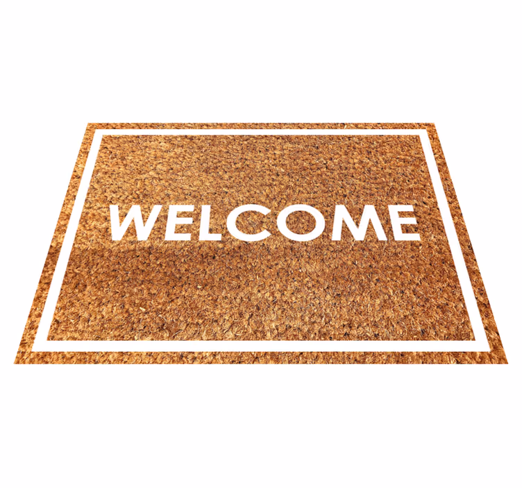Vinyl Teppich Text willkommen bei coir effect - TenStickers