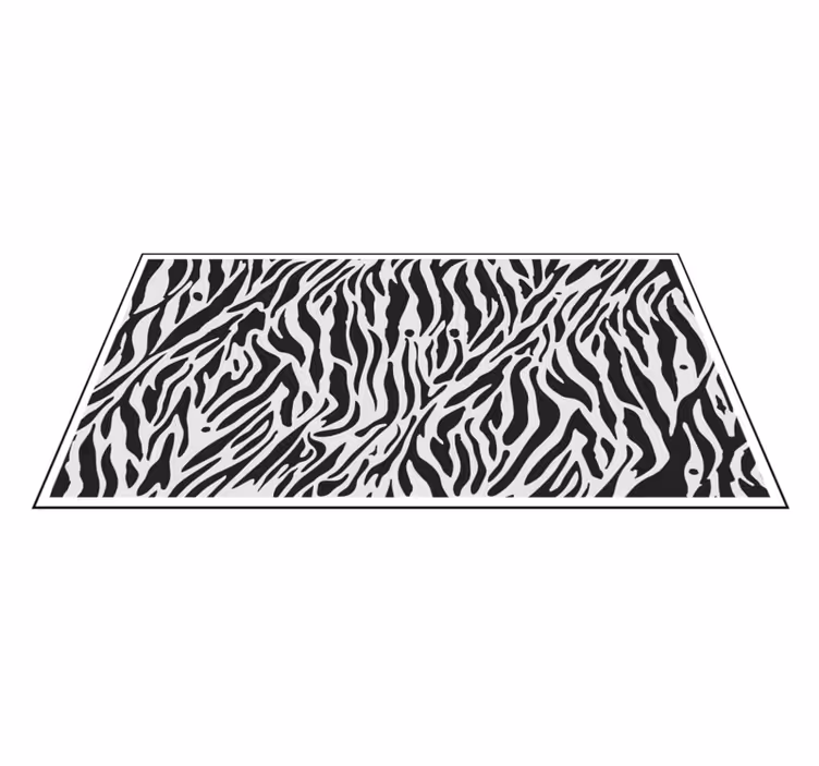 Vinyl Teppich Tiermuster zebrastreifen gemustert - TenStickers