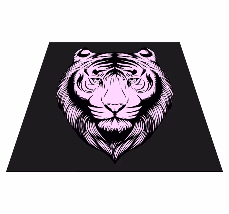 Vinyl Teppich Tiere wilder rosa tiger - TenStickers