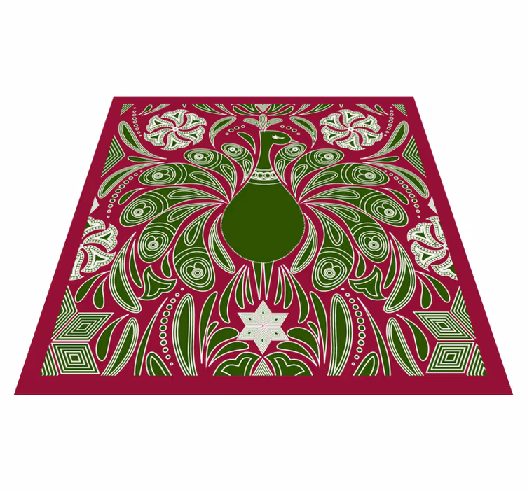 Vinyl Teppich Tiere elegantes pfauenmuster - TenStickers