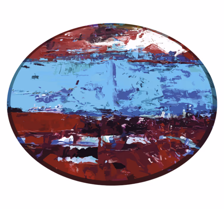 vinyl teppich strukturiert lebendige geometrische formen - TenStickers