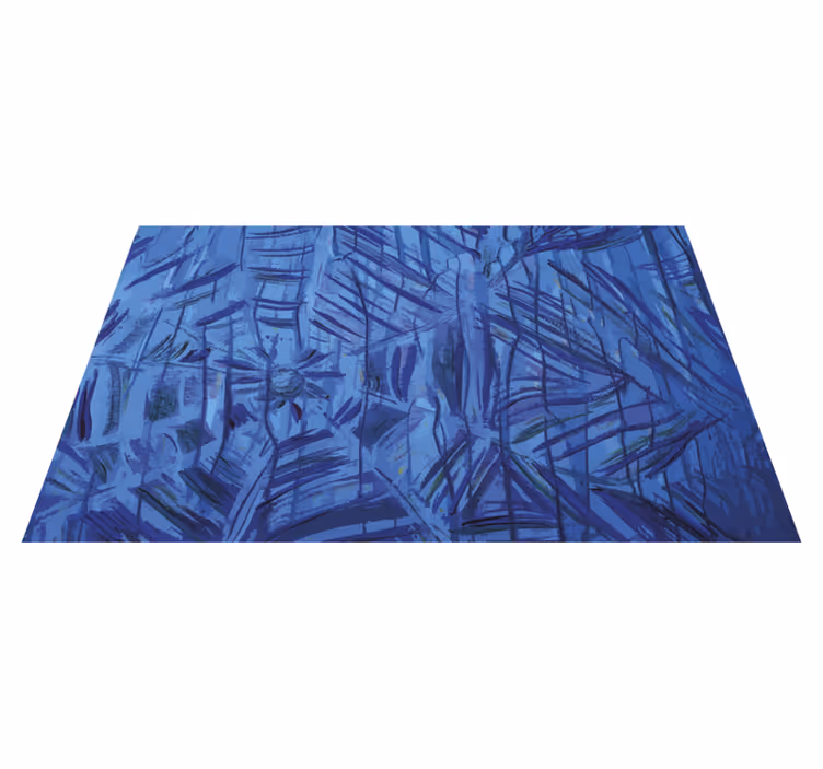 Vinyl teppich natur mit exotischem blattdruck - TenStickers