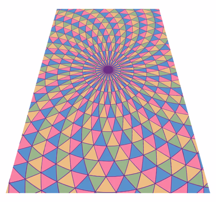 Vinyl Teppich geometrisch bunte dreieckwirbel - TenStickers