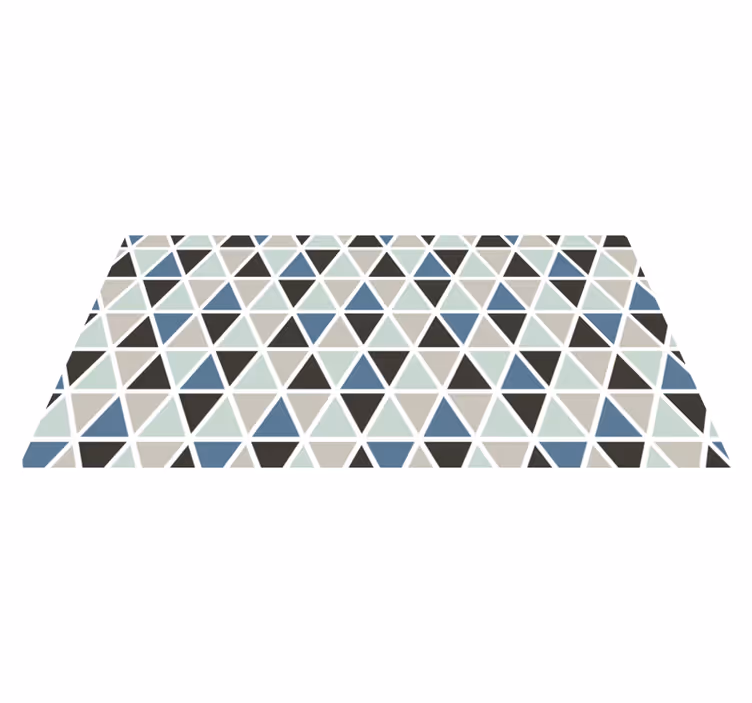 Vinyl Teppich geometrisch dreieckige farbabschnitte - TenStickers