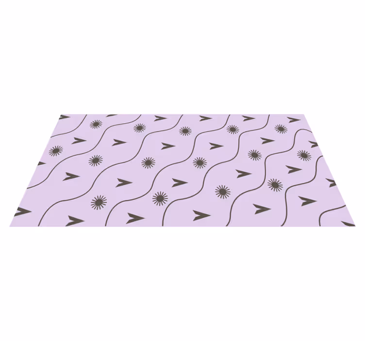 Vinyl Teppich modern wellenmuster-vibration - TenStickers