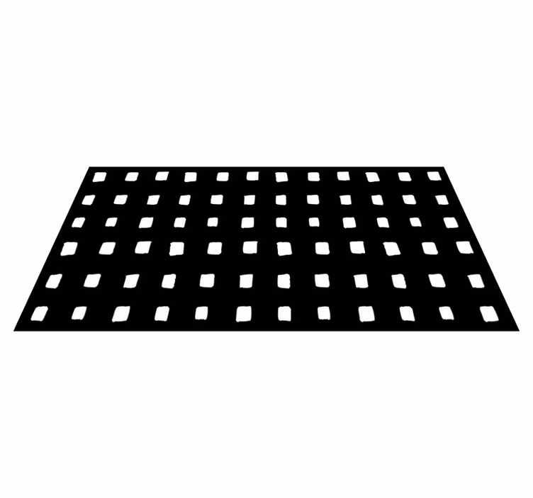 Vinyl teppich minimalistisch schwarz-weiß quadratmuster - TenStickers
