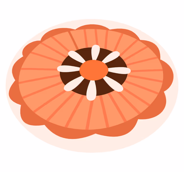 Vinyl Teppich Blumen florales kreisförmiges element - TenStickers
