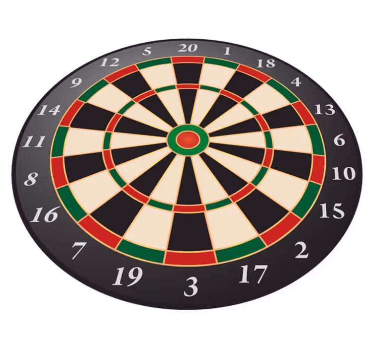 Vinyl Teppich Jugendzimmer dartscheiben-stil - TenStickers