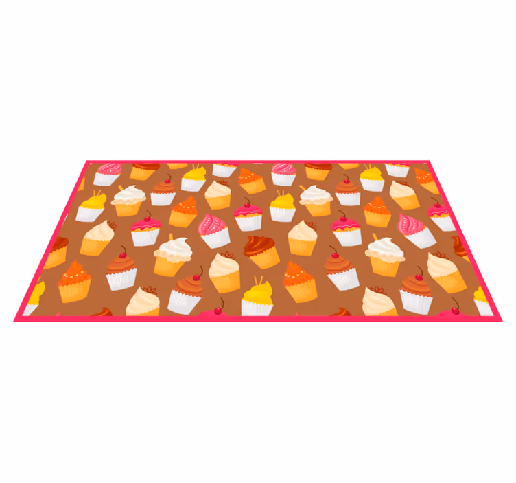 Vinyl Teppich Küche cupcake-genuss - TenStickers