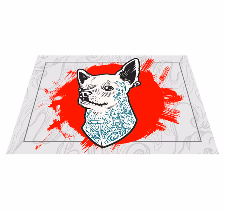 Vinyl Teppich Tiere chihuahua-hundeporträt - TenStickers