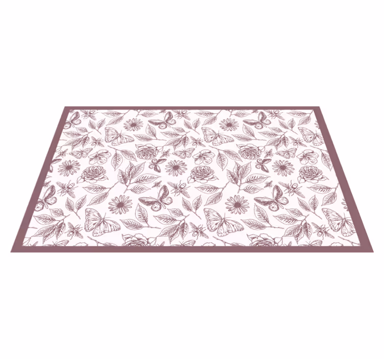 Vinyl Teppich Blumen dezentes blütenarrangement - TenStickers