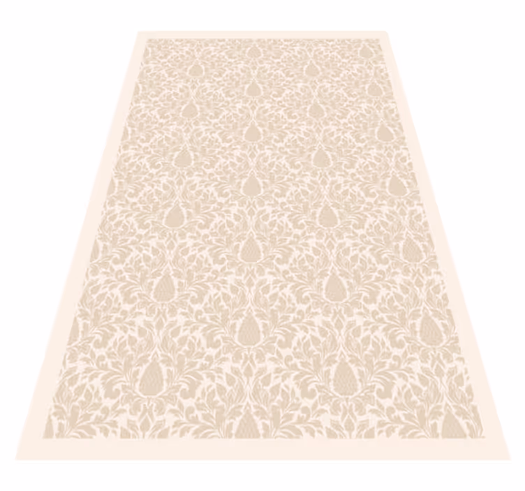 Vinyl teppich natur mit elegantem blumenmuster - TenStickers